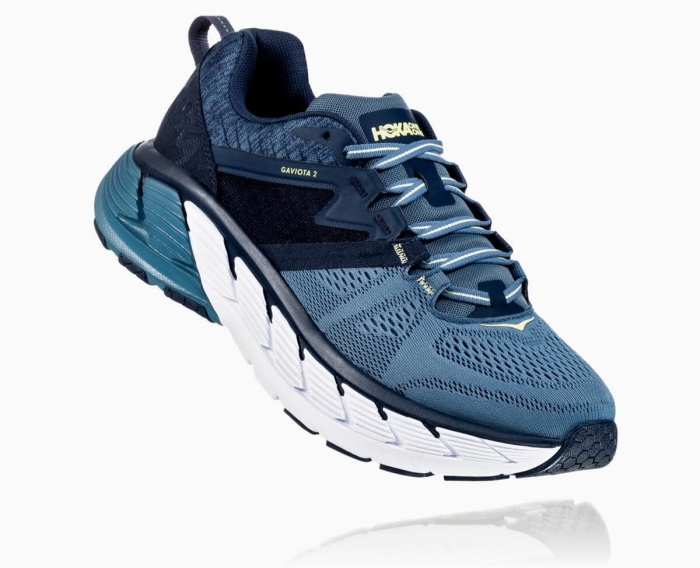 Hoka Restitusjon Sko Outlet - HOKA ONE ONE Gaviota 2 Herre Marineblå [NO-59BLSM]